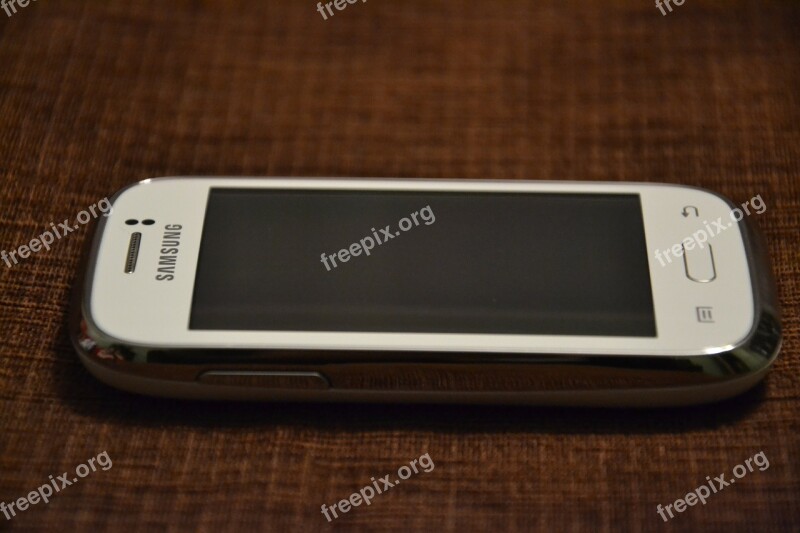 Samsung White Phone Smarfon Cell