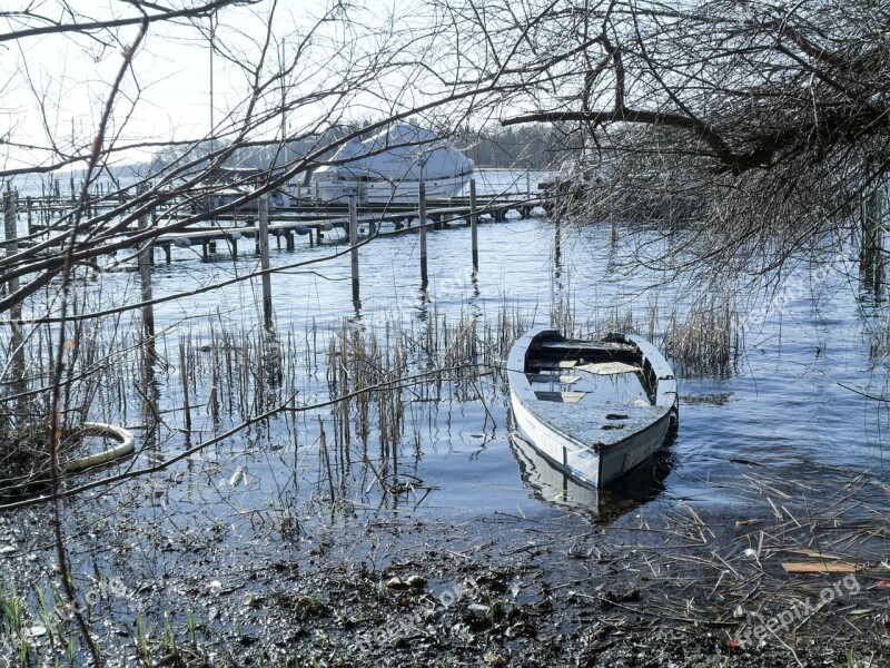 Boat Lake Nature Landscape Water