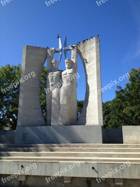 Statue Monument Summer Sky Sunny