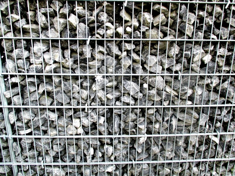 Wall Stone Wall Grid Metal Free Photos