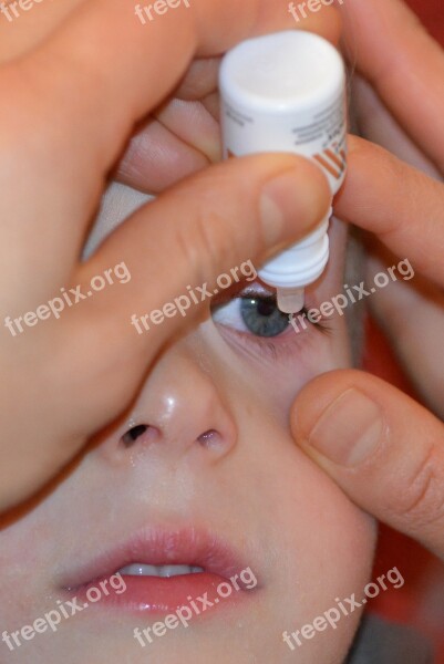 Eye Drops Child People Eye Free Photos