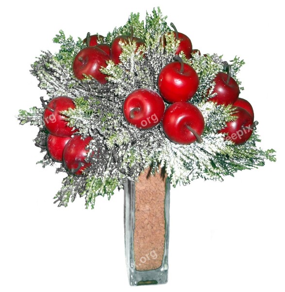 Apfeldeco Deco Christmas Decorations Weihnachtsdeco Vase