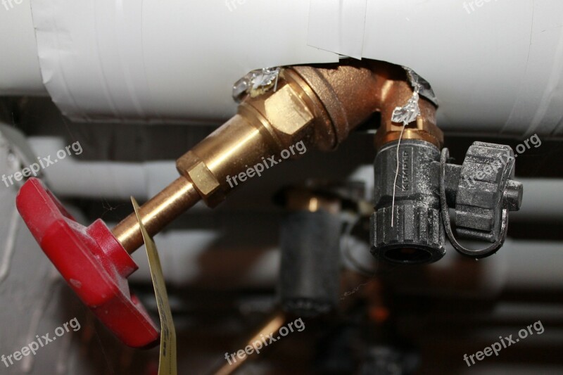 Heating Pipes Valve Screw Cap Free Photos