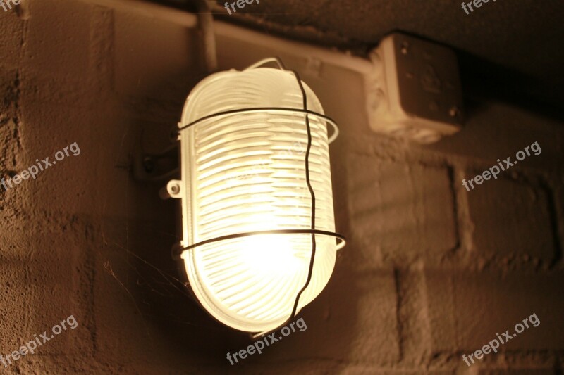 Cellar Lamp Masonry Keller Gloomy Vaulted Cellar