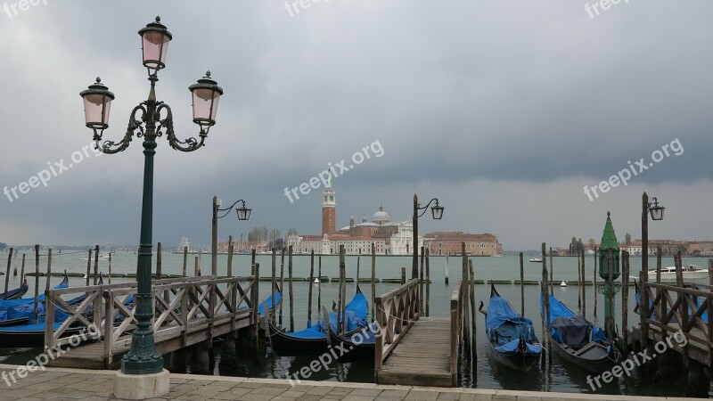 Venice Gondolas Street Lighting Free Photos