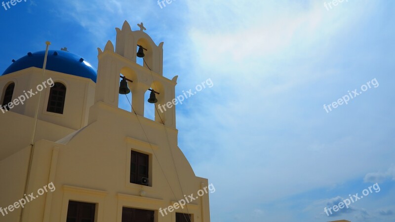 Santorini Greece White Houses Free Photos