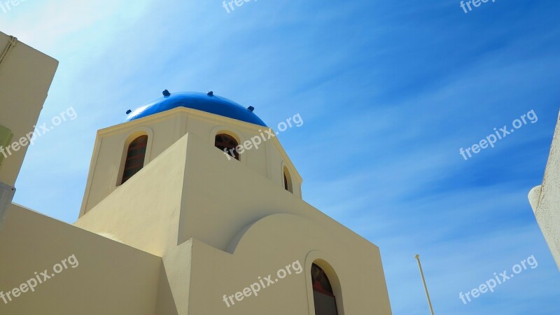 Santorini Greece White Houses Free Photos