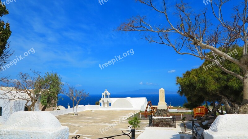 Santorini Greece White Houses Free Photos