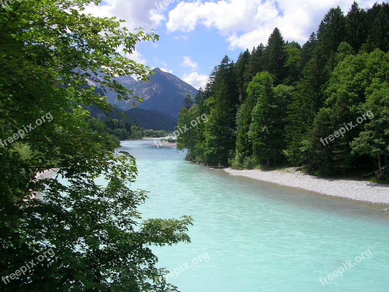 Füssen Allgäu River Mountains Lech