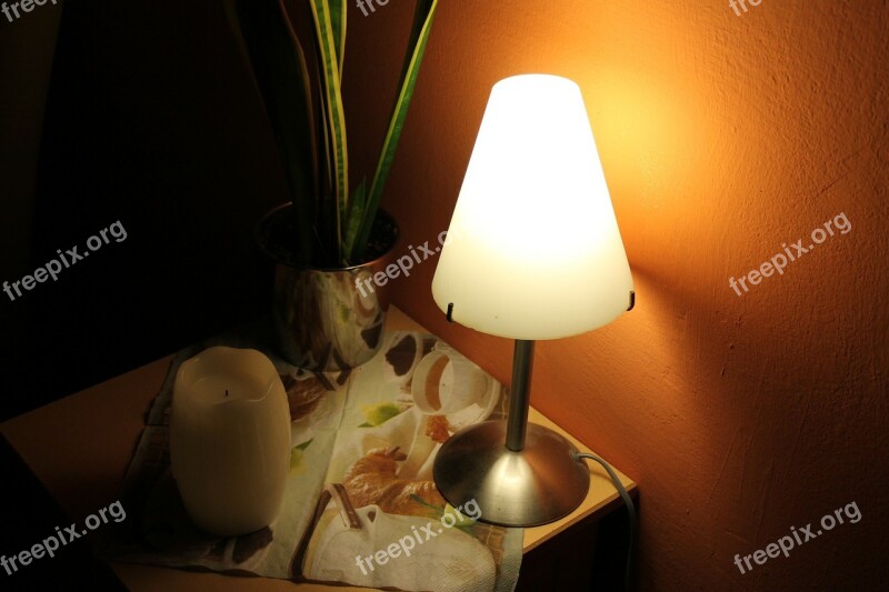 Bedside Table Night Table Lamp Lamp Light Lighting