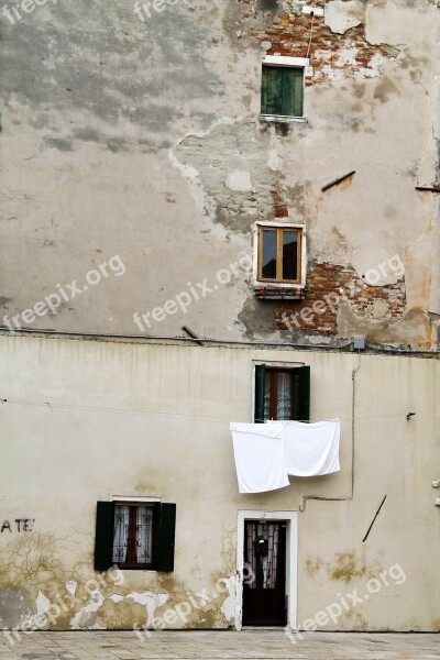 Venice Street Genre Painting House Italy