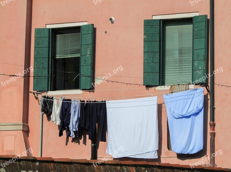 Venice Italy Genre Painting House Street View