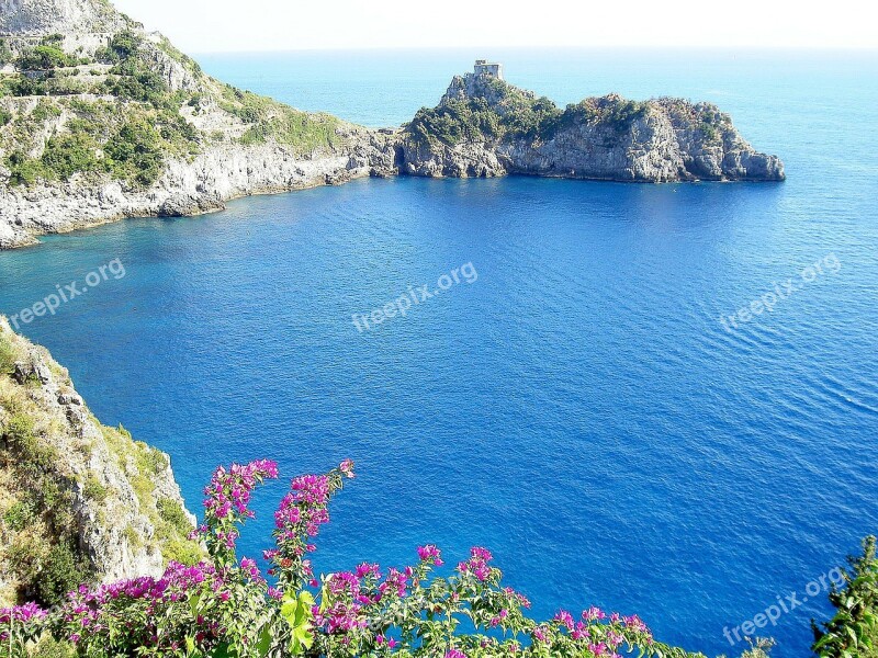 Flowers Island Italy Amalfi Coast Water