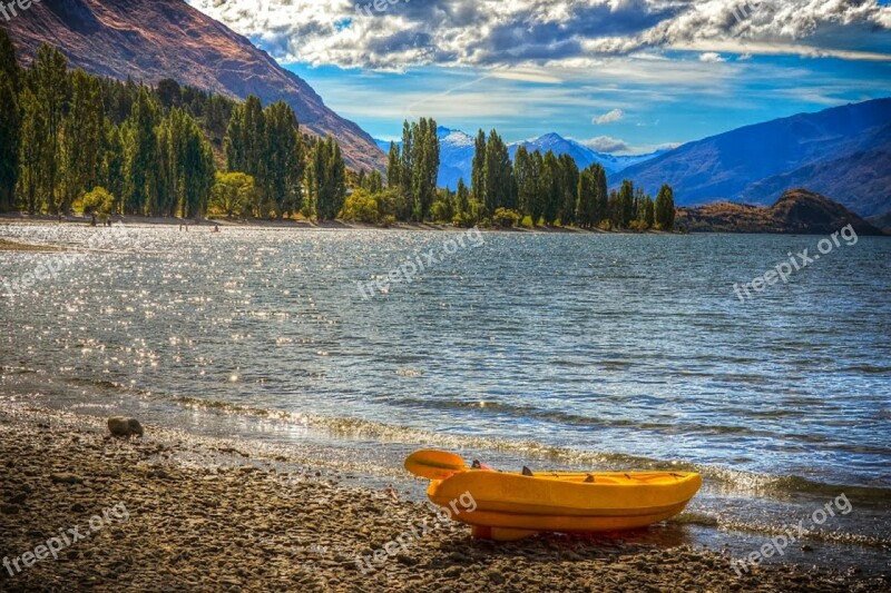 Wanaka New Zealand Lake Wanaka Mountains Cloud