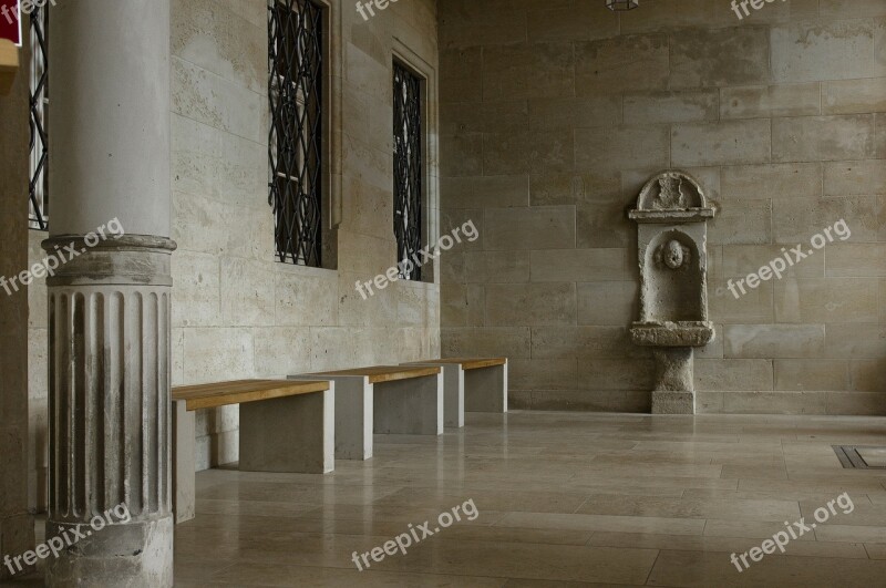 Bench The Interior Of The Lake Dusia Courtyard Column