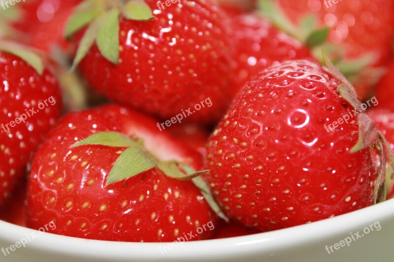 Strawberries Fruit Vitamins Food Fresh