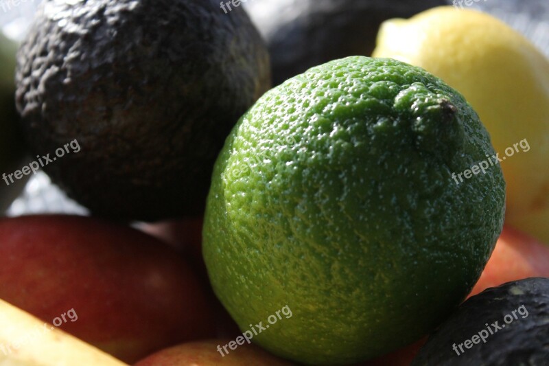 Lime Avocado Fruit Food Lemon