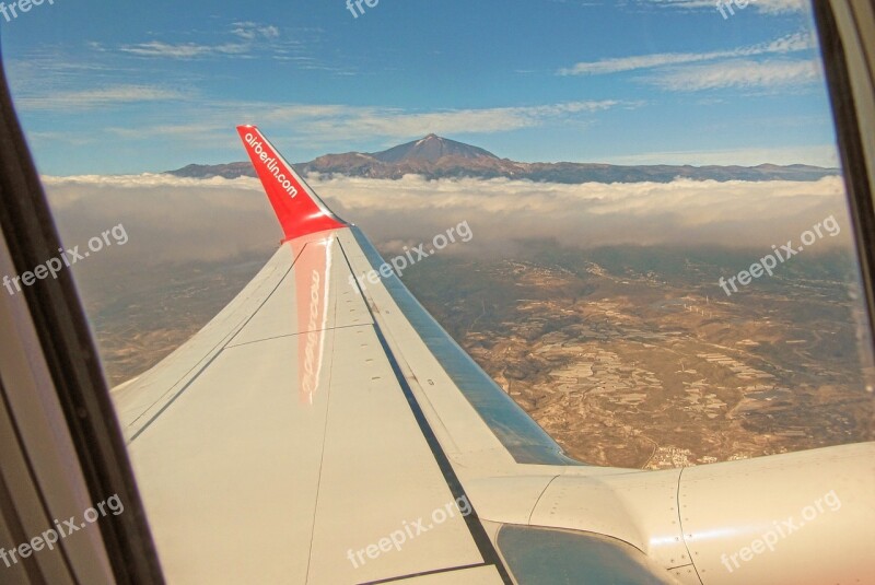 Tenerife El Teide Aircraft Wing Free Photos