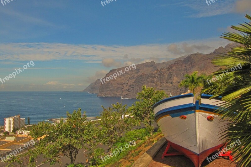 Tenerife Los Gigantes Boat Coast Free Photos