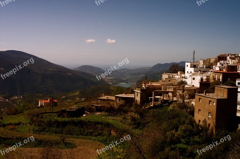 Mountainside Village Mountains Panorama Water