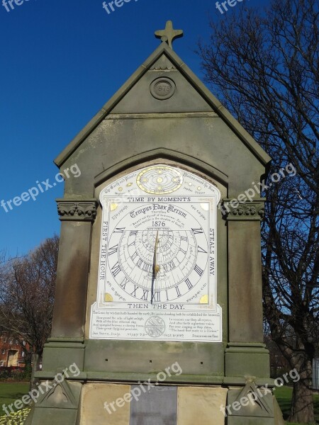 Sundial Clock Middlesbrough Time Historic