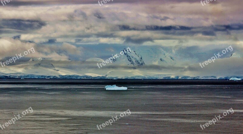 Antarctica Sea Ocean Water Snow