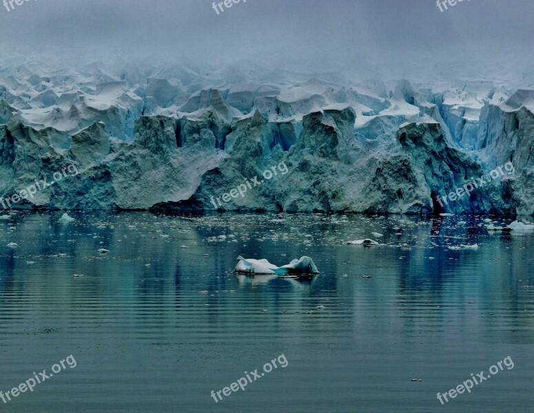 Antarctica Glacier Sea Ocean Water