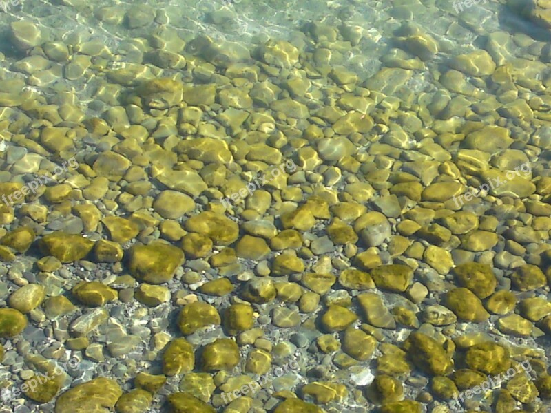 Lake Stones Pebble Water Transparent