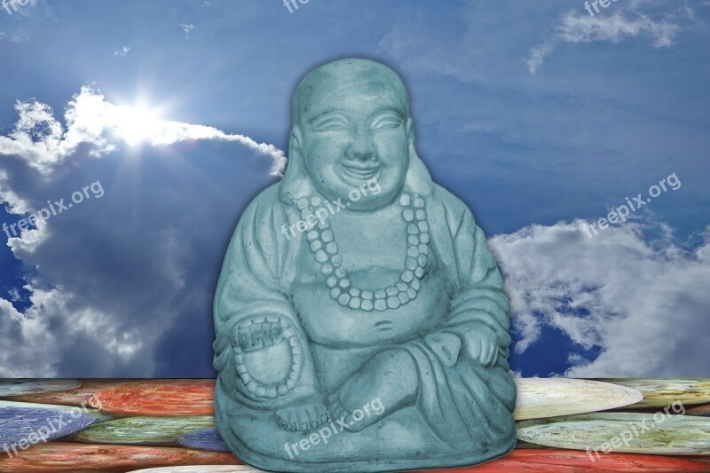 Buddha Sky Stone Figure Relaxation Meditation