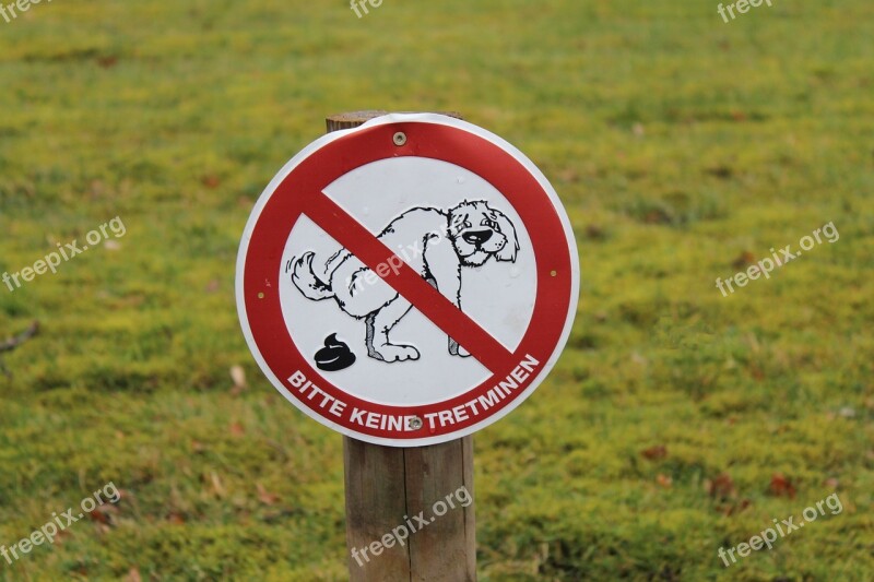 Sign Dogs Prohibited Shield Note