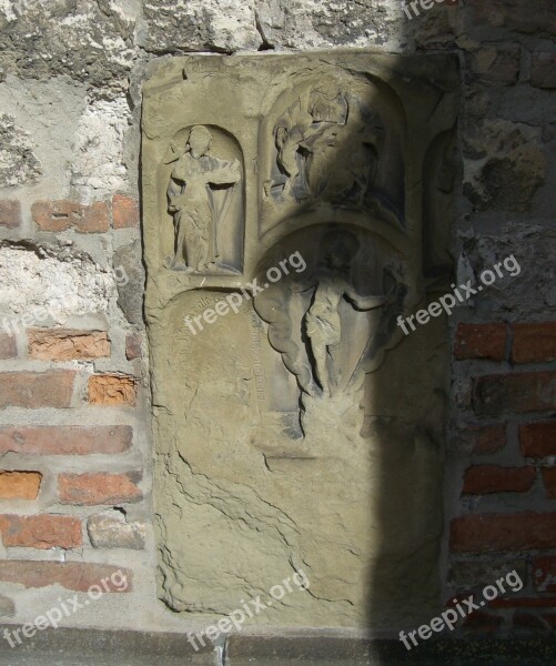 Steinplatte Plate Ornament Coat Of Arms Stone