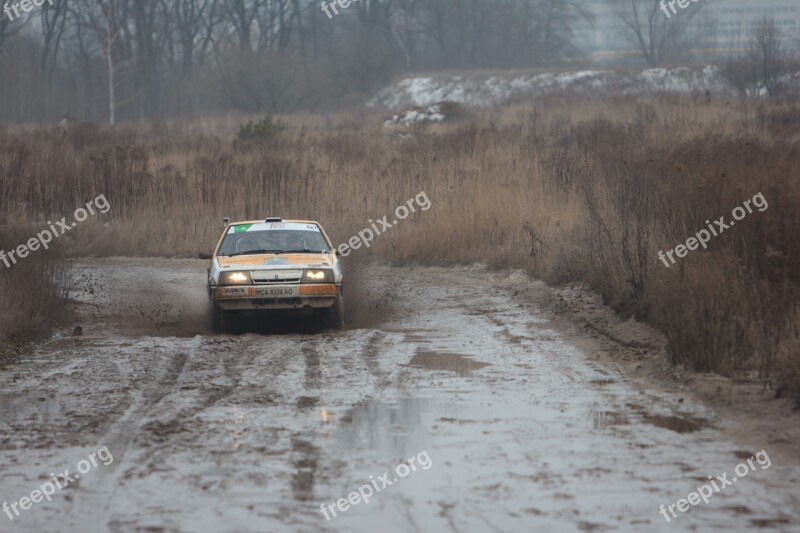 Rally Auto Racing Road Car