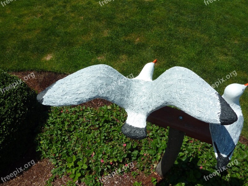 Seagulls Yard Ornament Birds Decoration Ornament