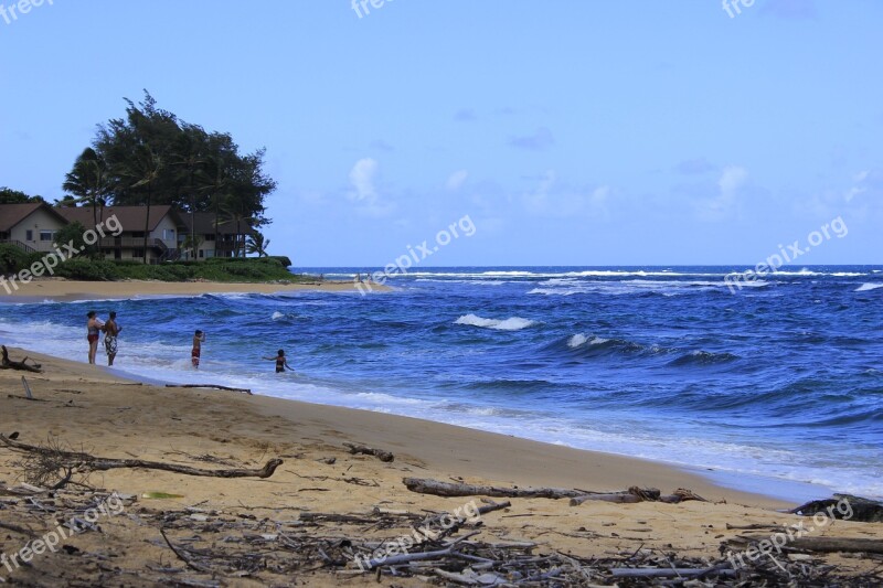 Hanalei Kauai Hawaii Beach Sea