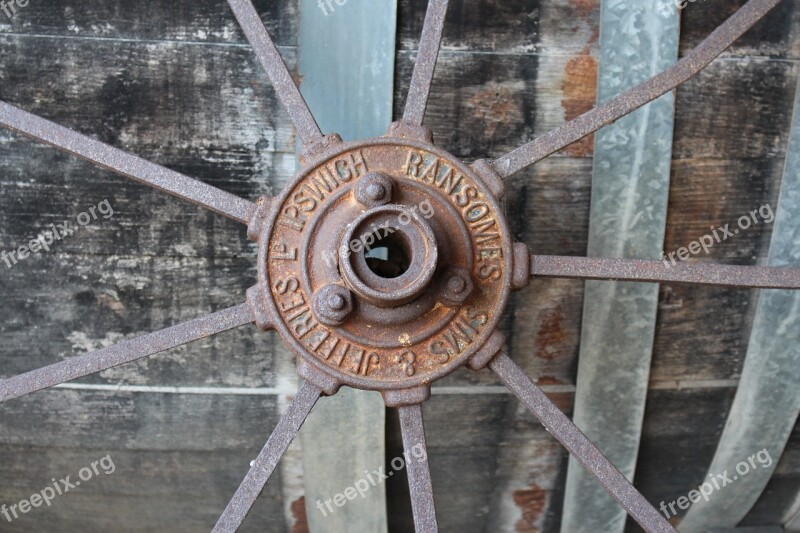 Cartwheel Spokes Wheel Vintage Steel