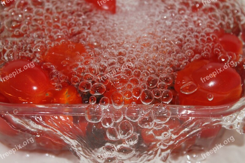 Blow Water Air Bubbles Tomatoes Bubble