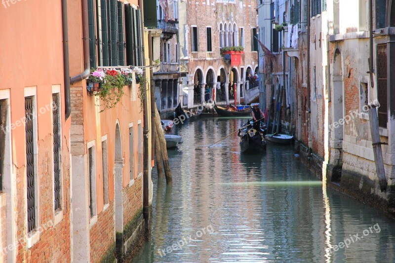 Gondoliers Channels Water Free Photos