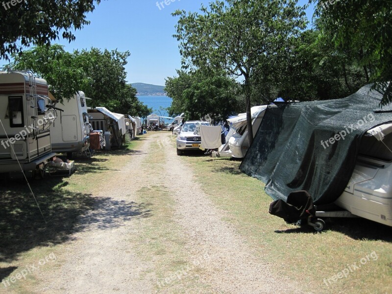 Camping Blue Sky Sea Croatia View