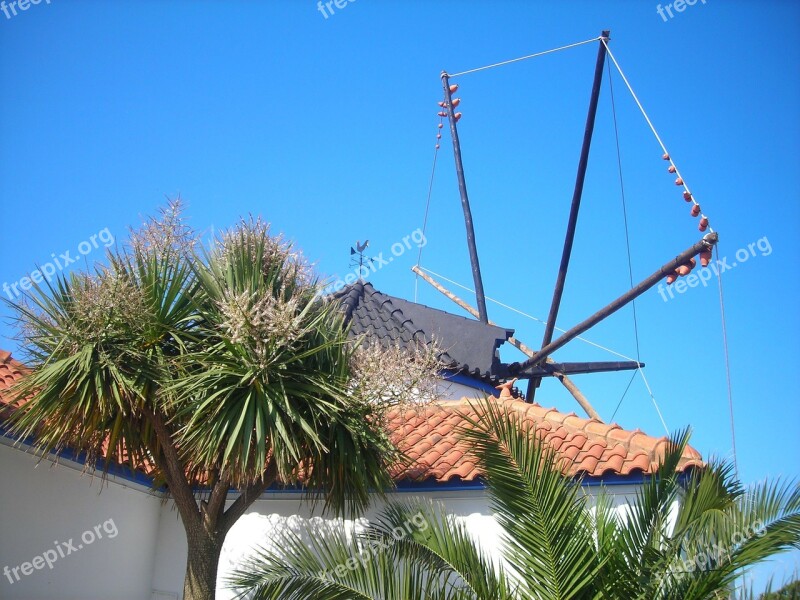 Windmill South Roof Portugal Garden