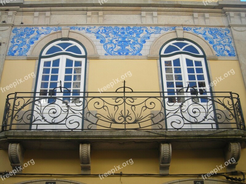 Portugal Window Balcony City Facade