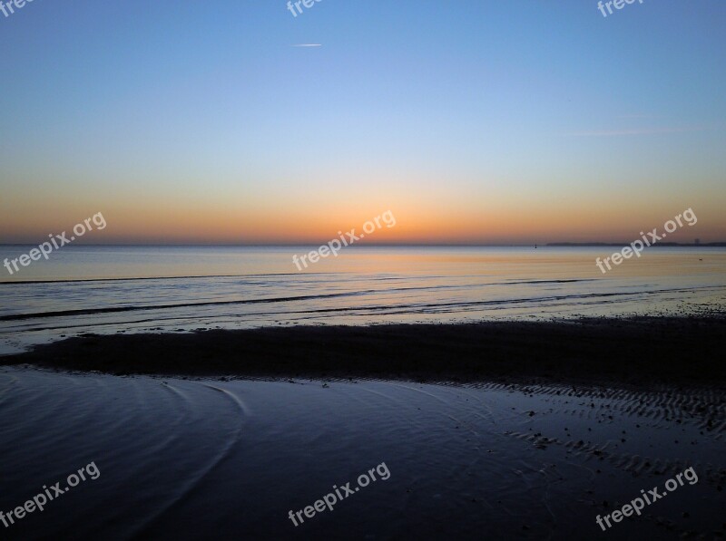 Sea Morning Light Sunrise Free Photos