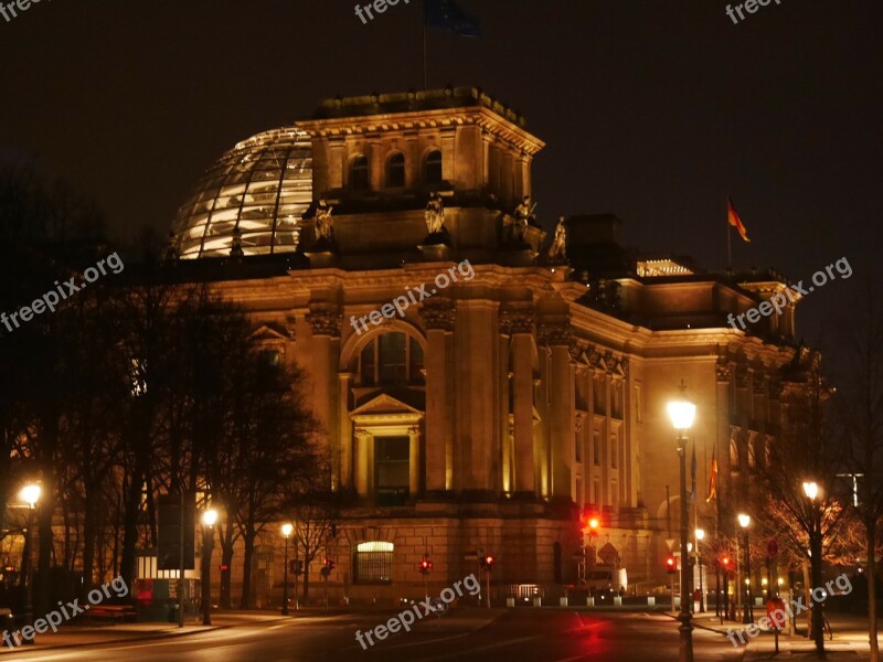 Berlin Reichstag Night Free Photos