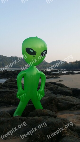 Alien Alie Mars Male Figure Inflatable