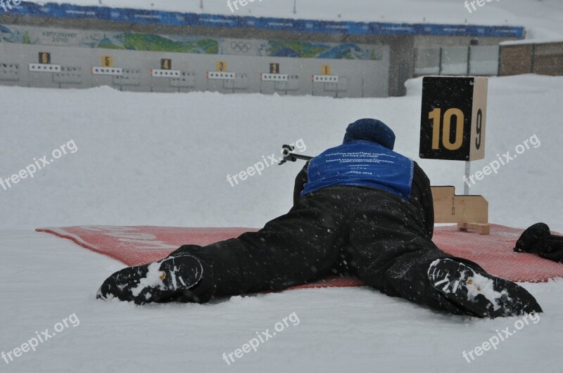 Biathlon Skiing Whistler Canada British Columbia