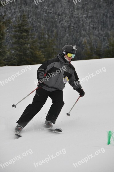 Skiing Whistler Canada British Columbia Winter