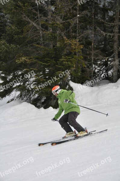 Skiing Whistler Canada British Columbia Winter