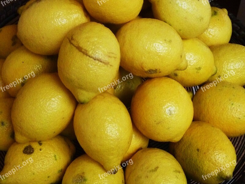 Lemons Citrus Fruits Fruit Vitamins Healthy