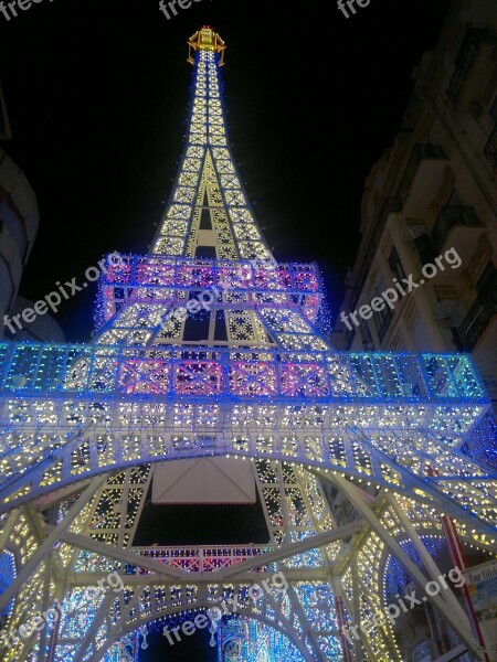 Eiffel Tower Lights Parties Tower Lit Street