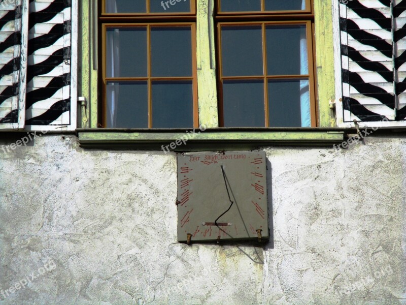 Time Sundial Hours Datailaufnahme Window