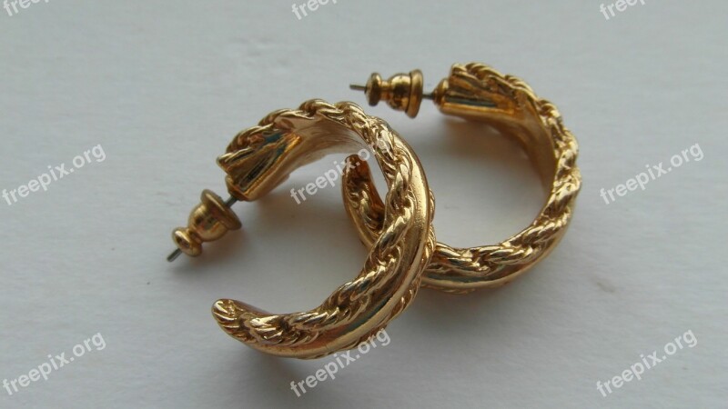 Vintage Gold Earrings Vintage Gold Jewellery Earrings Gold Vintage